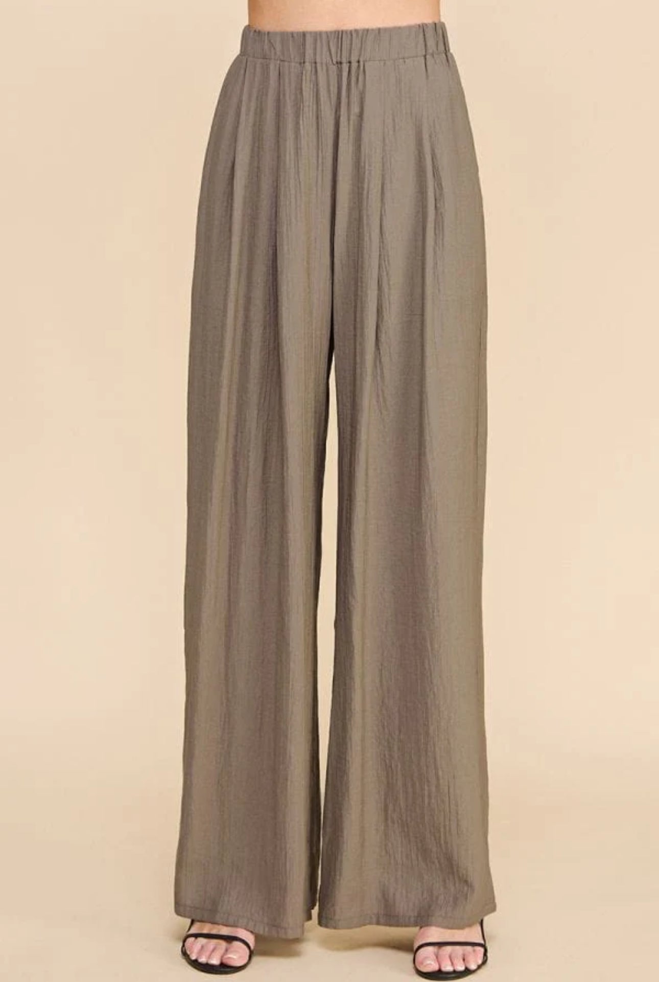 Textured Pull-On Pants