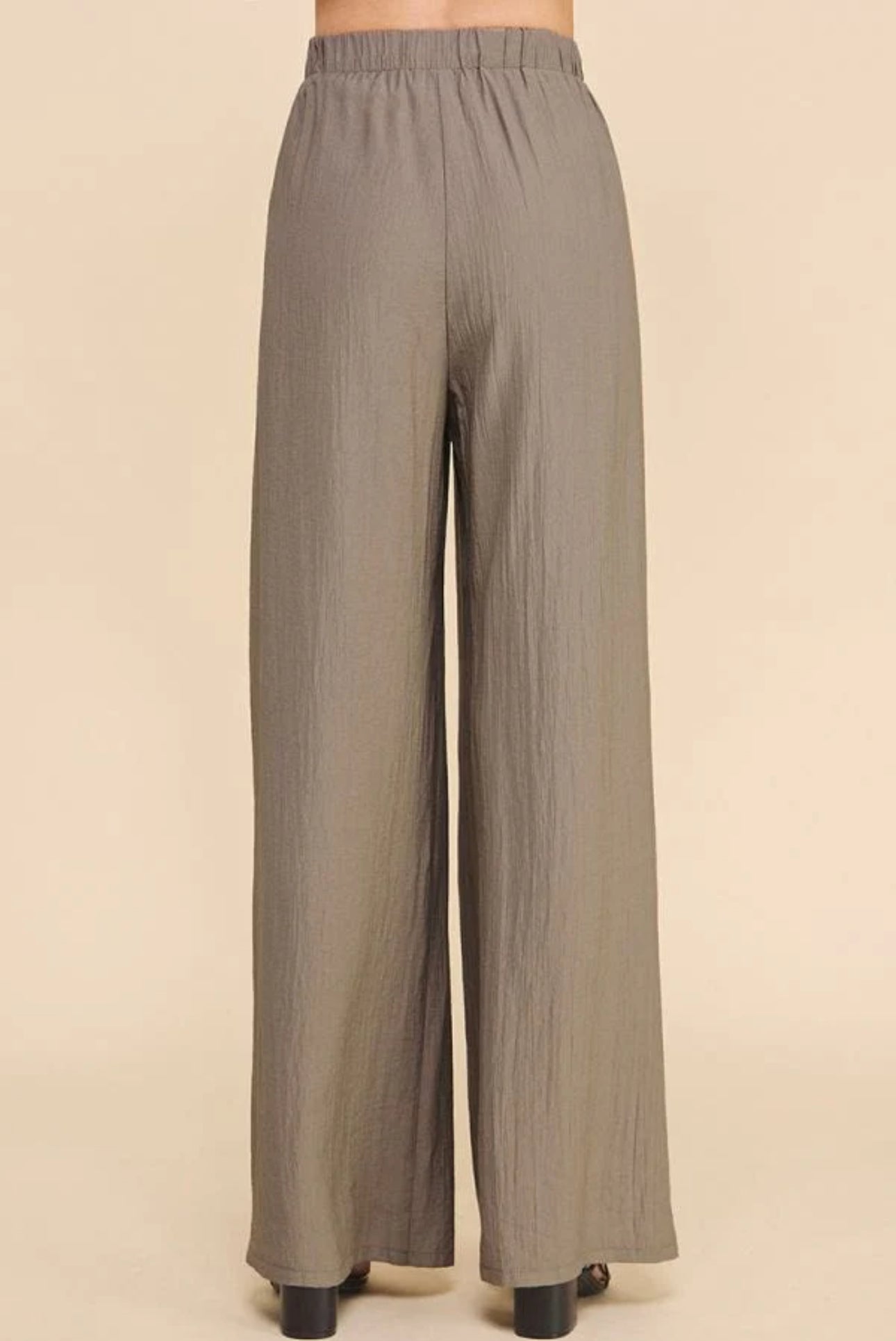 Textured Pull-On Pants