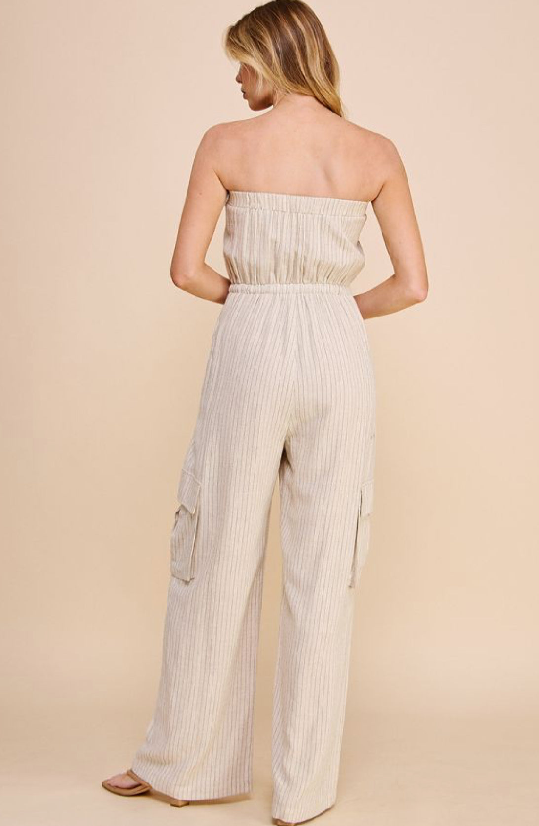 Linen Cargo Romper