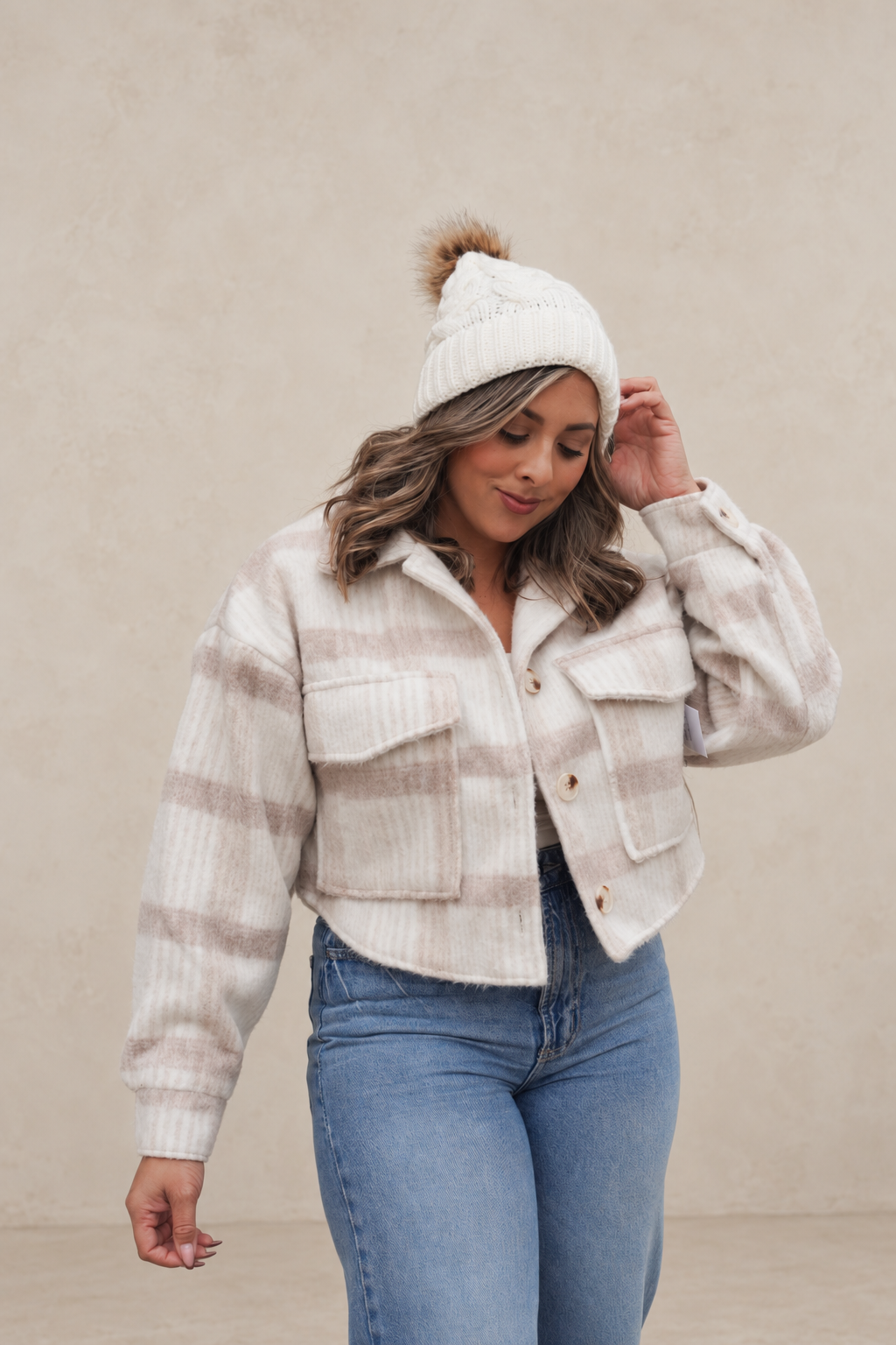 Plaid Cropped Jacket