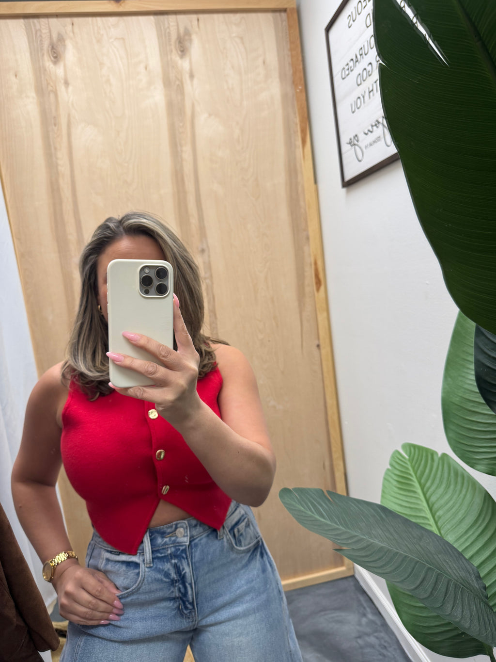 Gold Button Vest