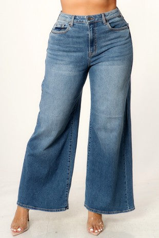 Wide Leg Stretchy Jeans