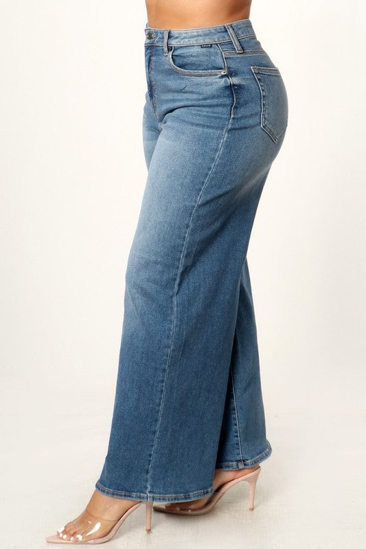 Wide Leg Stretchy Jeans