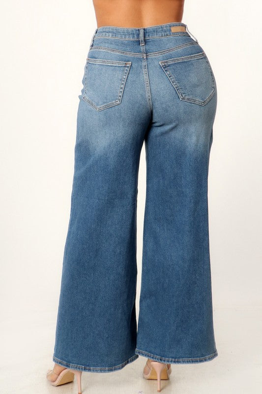 Wide Leg Stretchy Jeans