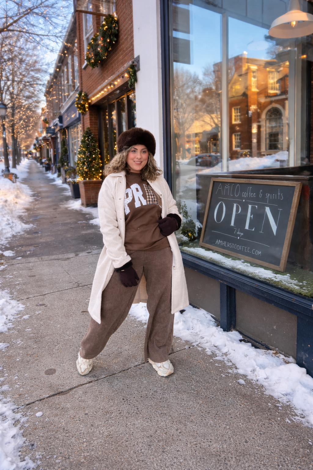 Brown Pray Sweater