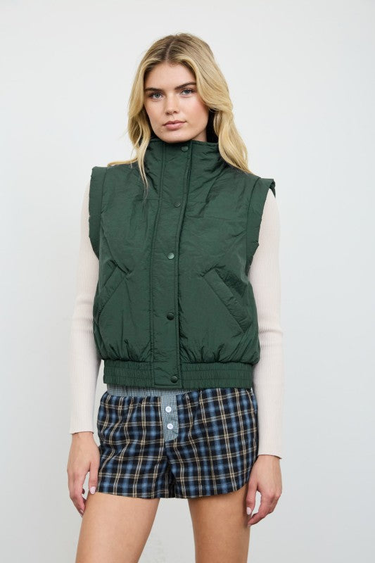 Mock Hunter Green Vest