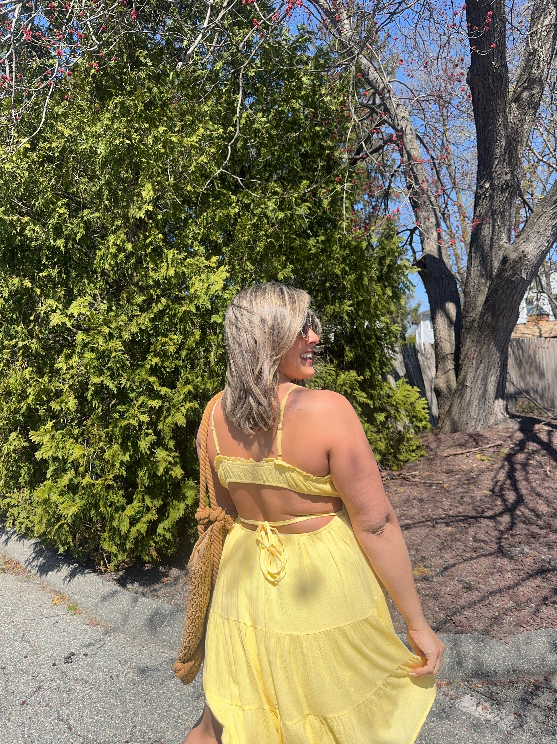 Iris Yellow Mini Dress