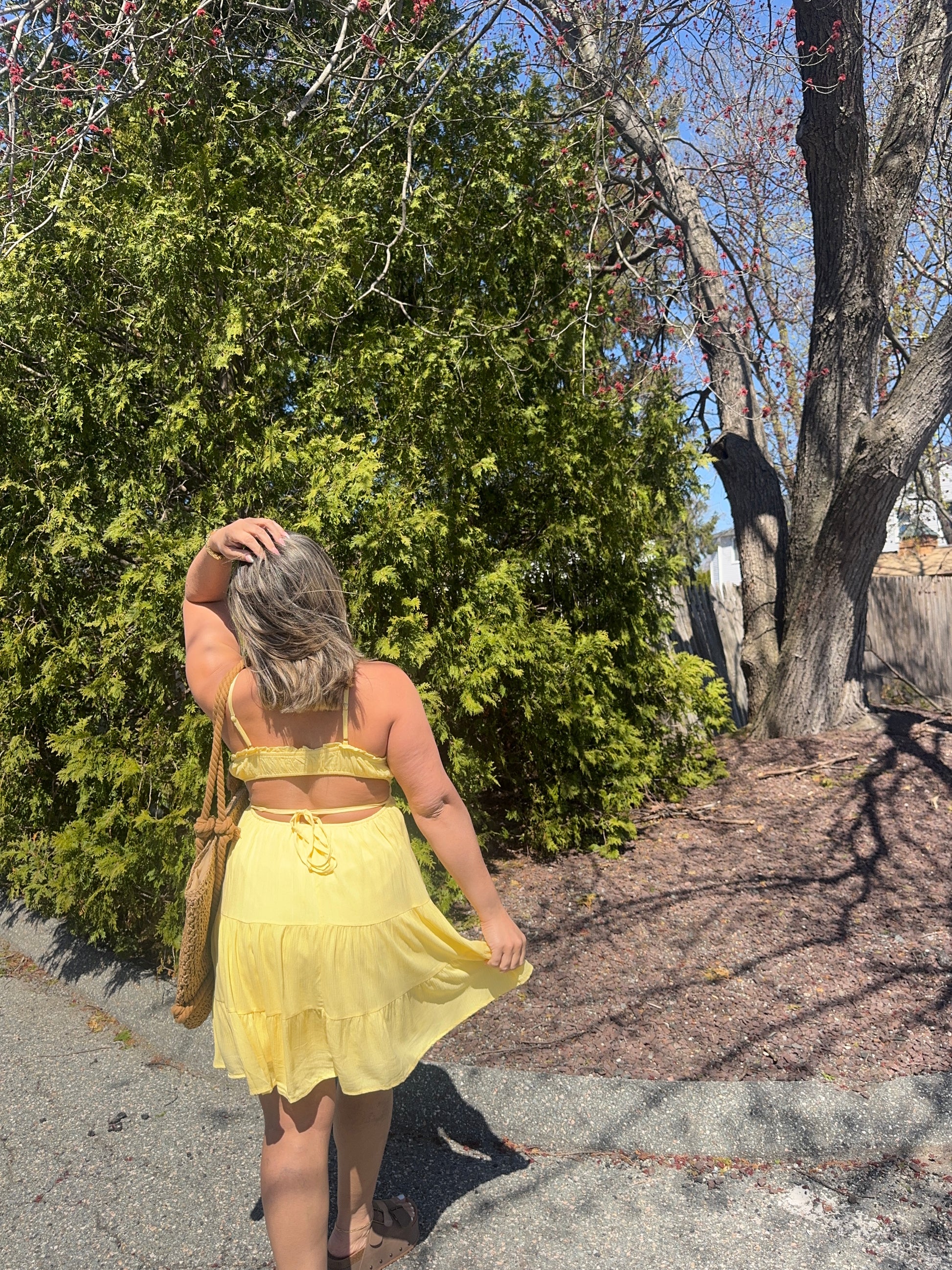Iris Yellow Mini Dress