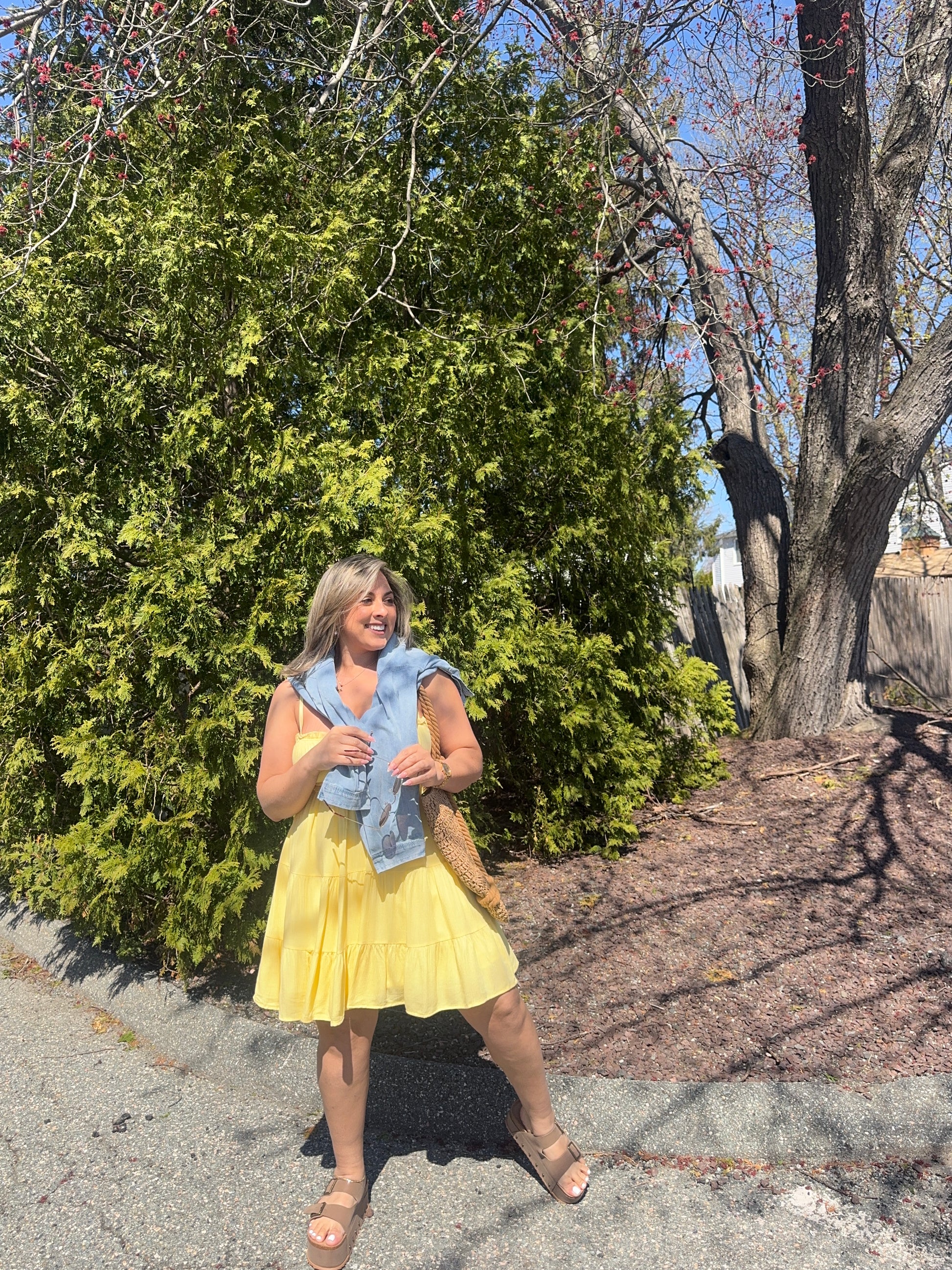 Iris Yellow Mini Dress