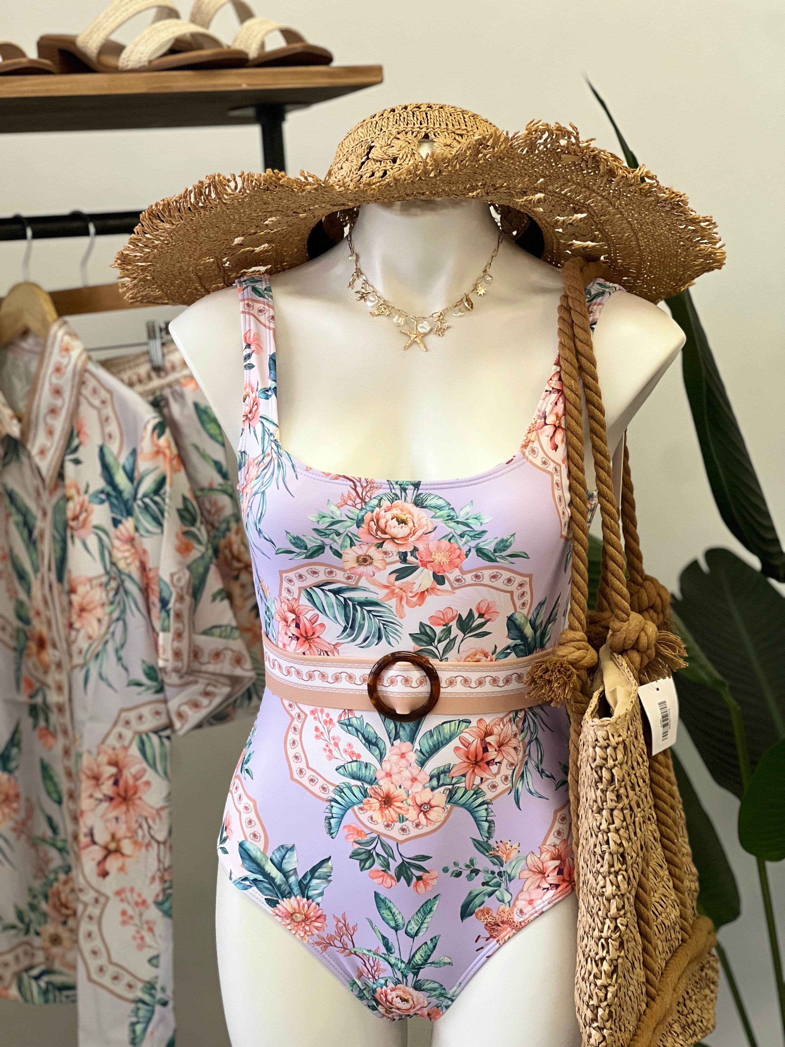 Lavender Island One Piece Swim Suit
