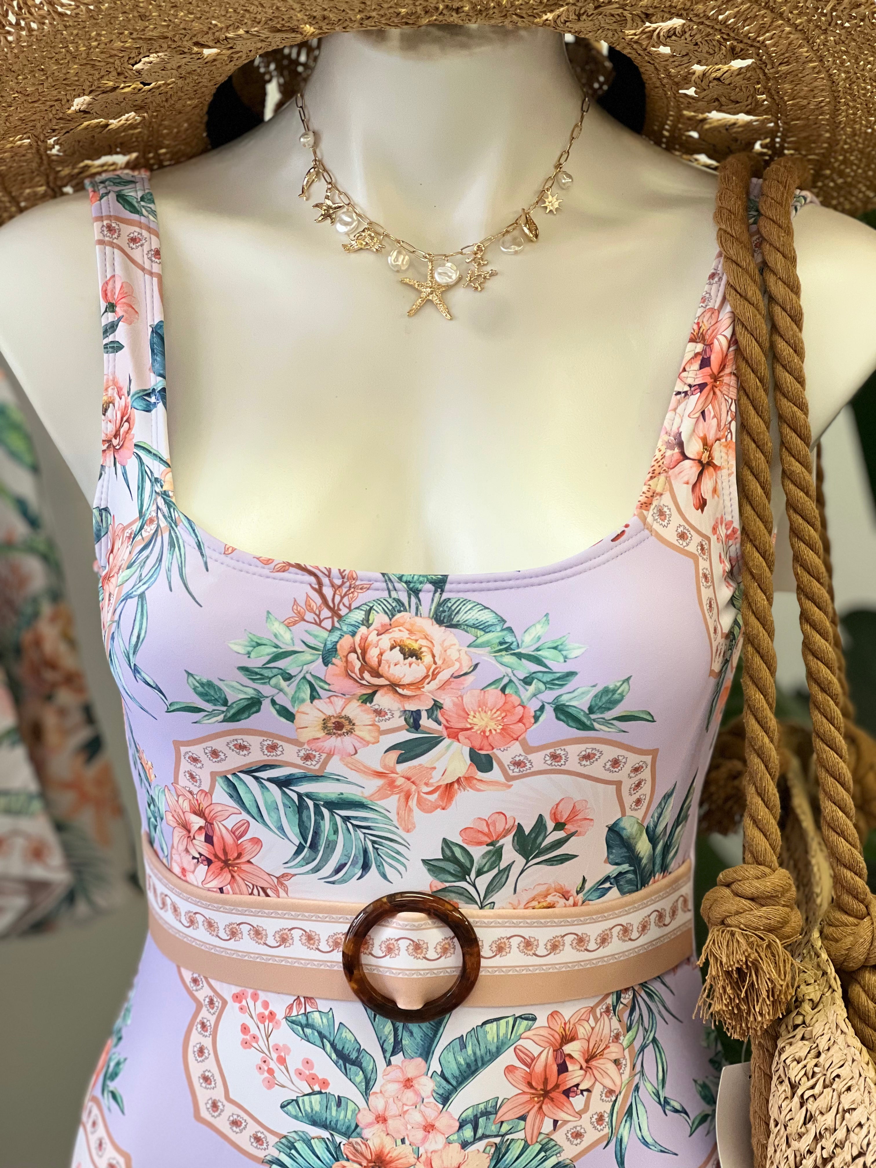 Lavender Island One Piece Swim Suit