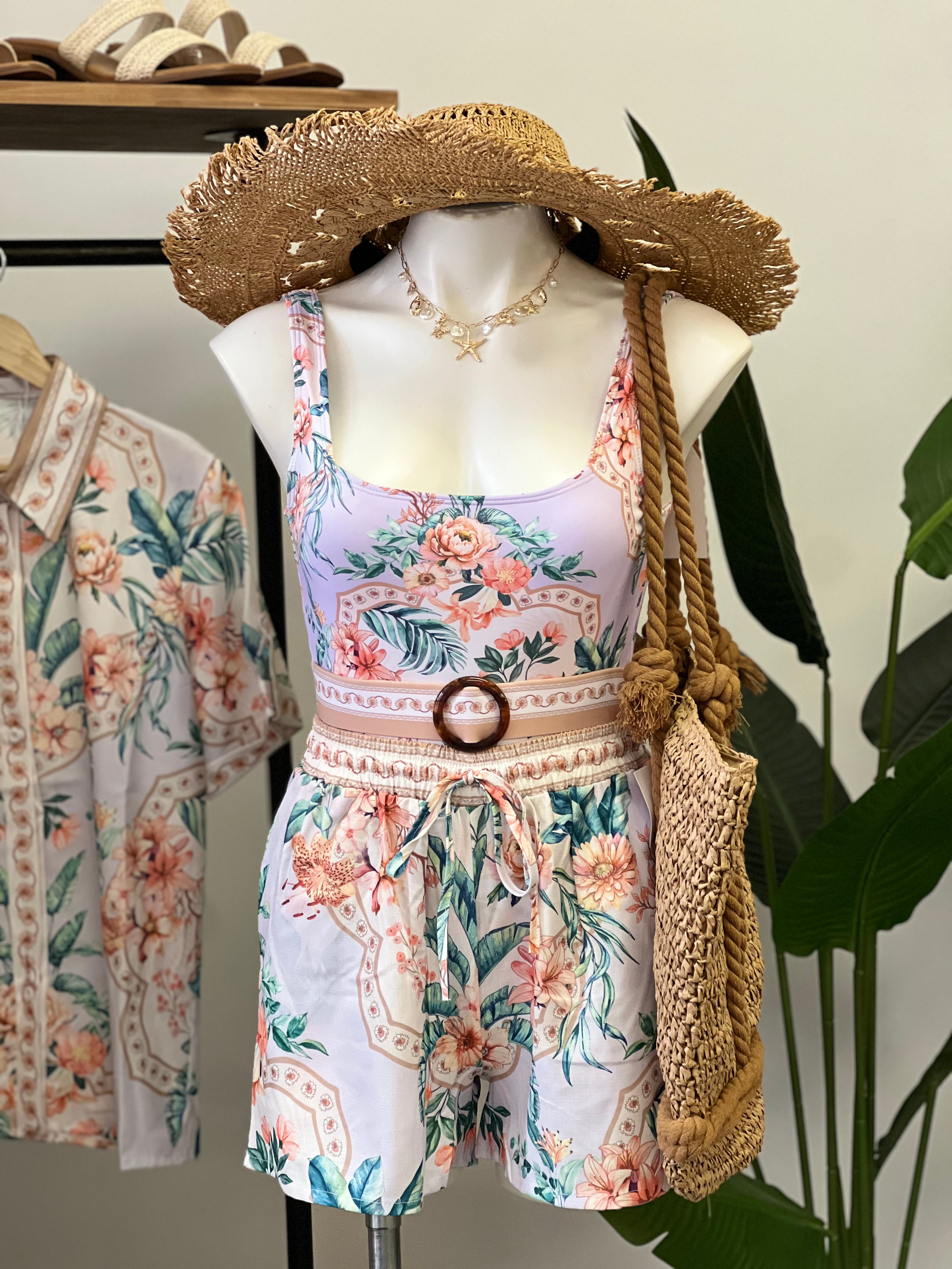 Lavender Island Shirt and Short Set