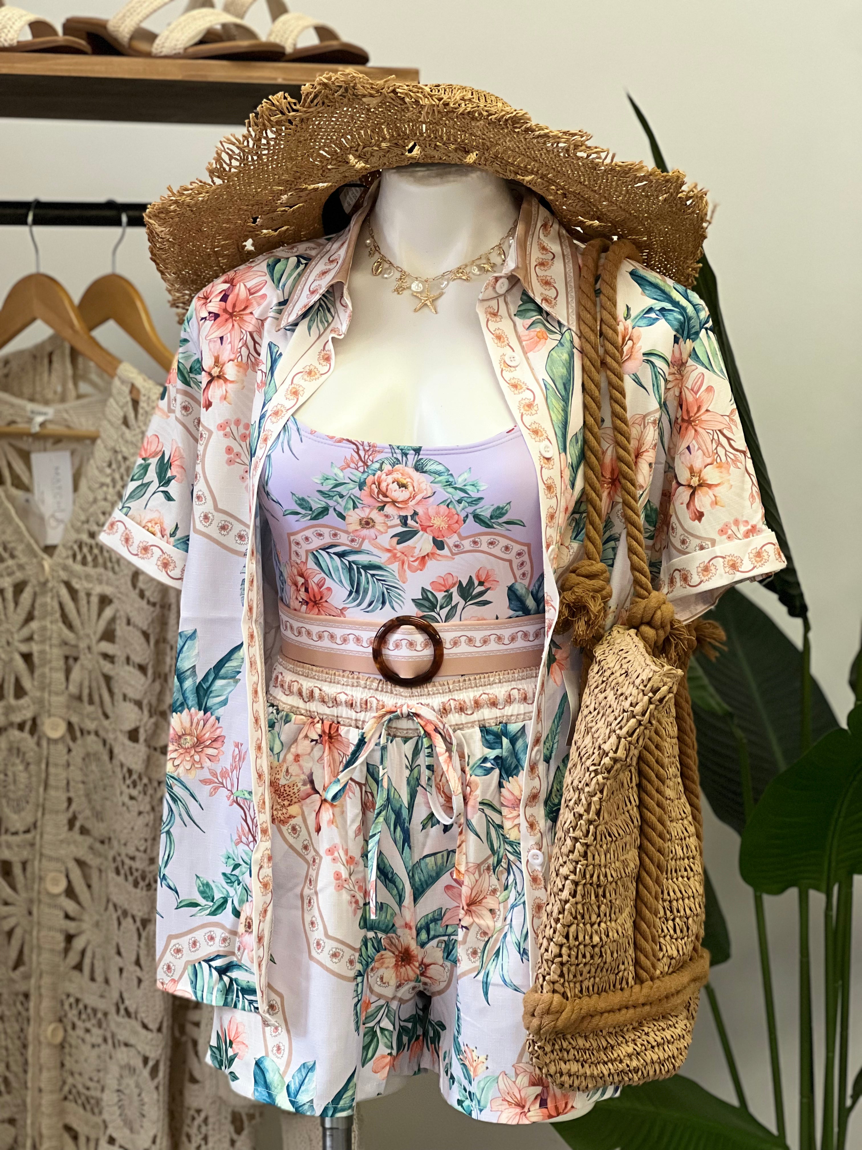 Lavender Island Shirt and Short Set