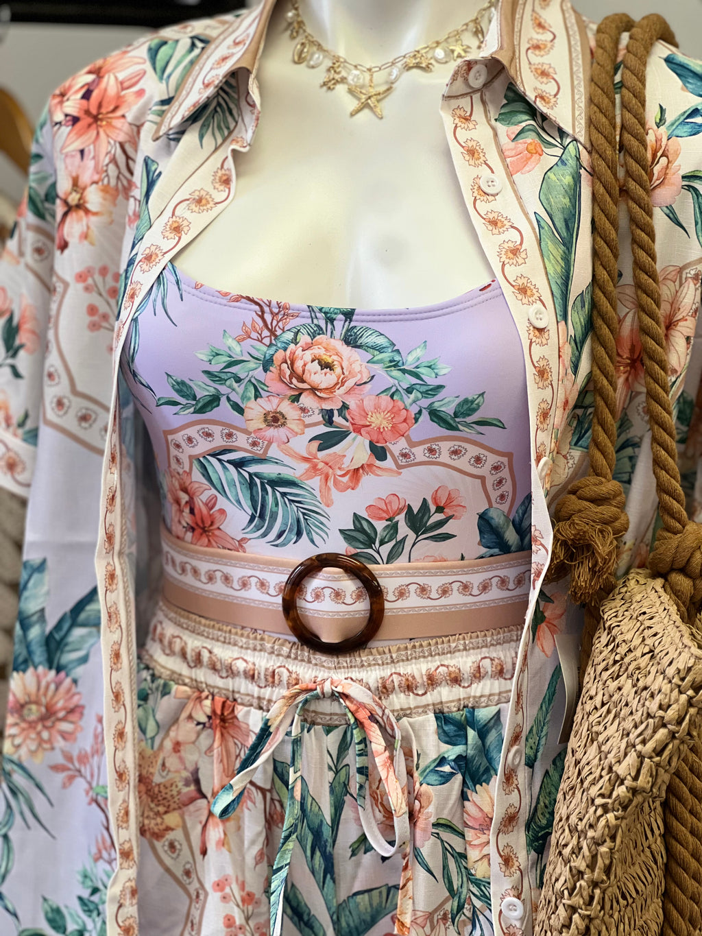 Lavender Island Shirt and Short Set