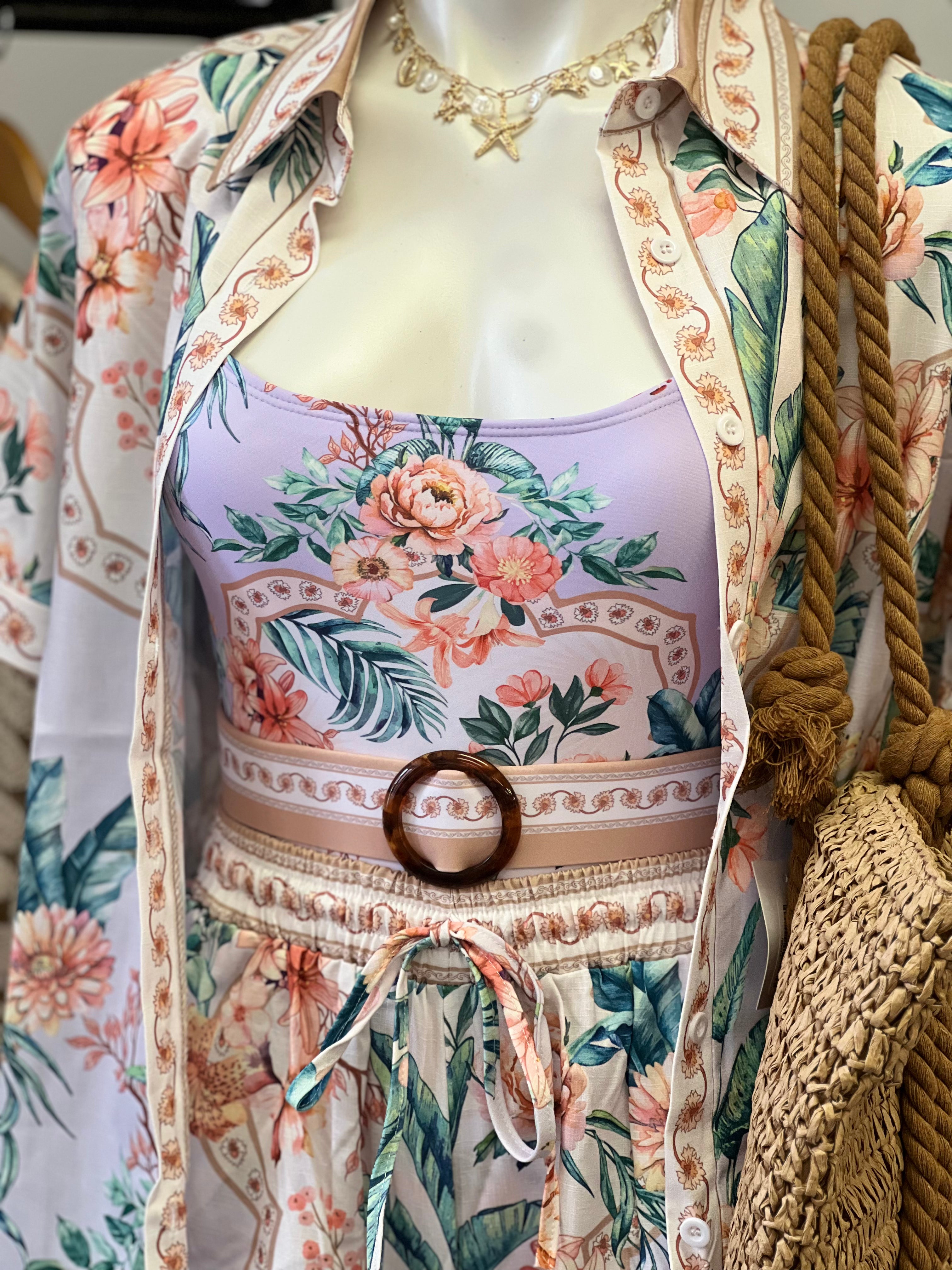 Lavender Island Shirt and Short Set
