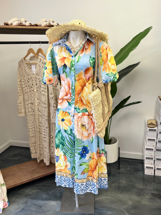 Tropical Summer Maxi Dress