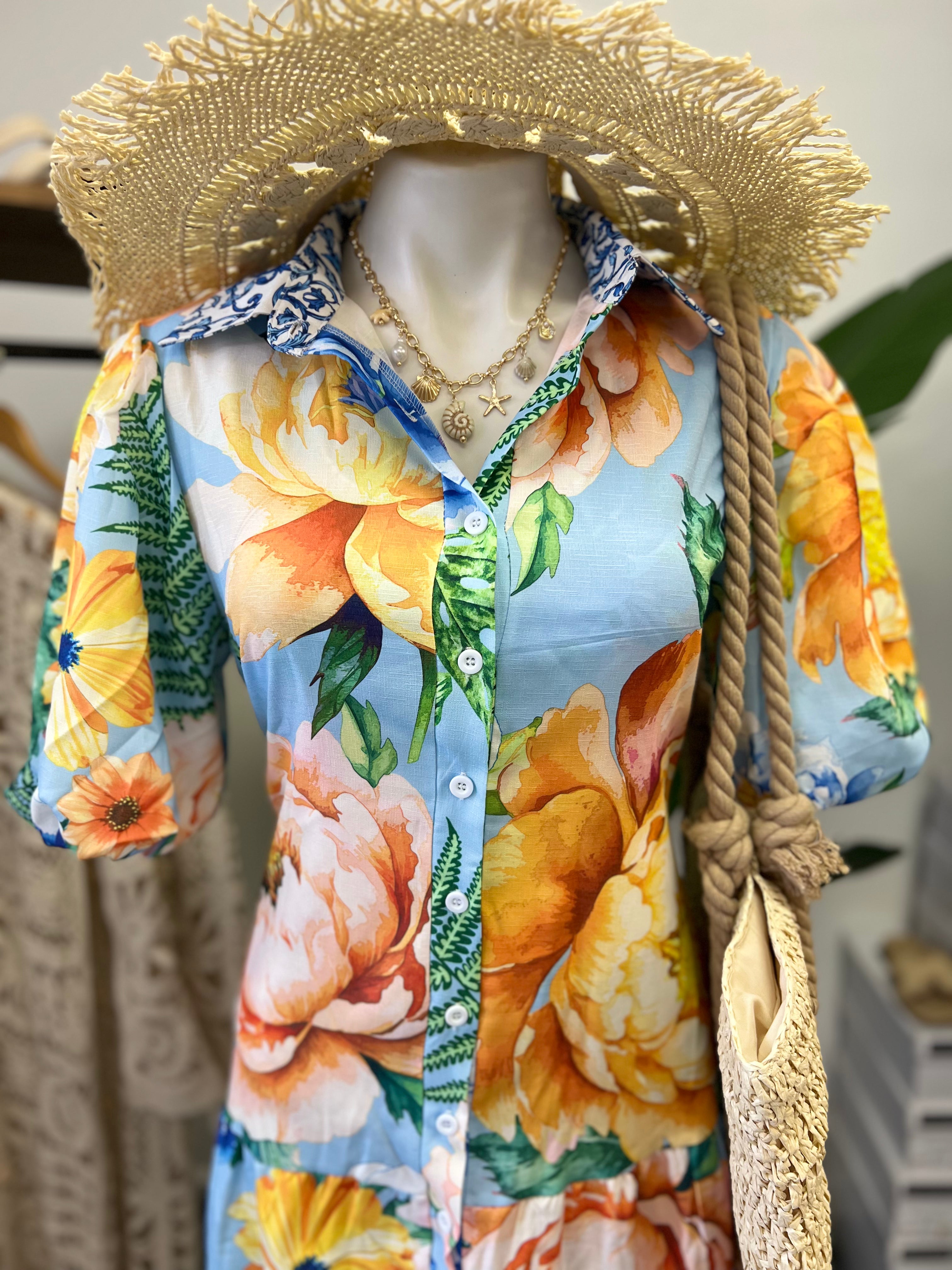 Tropical Summer Maxi Dress
