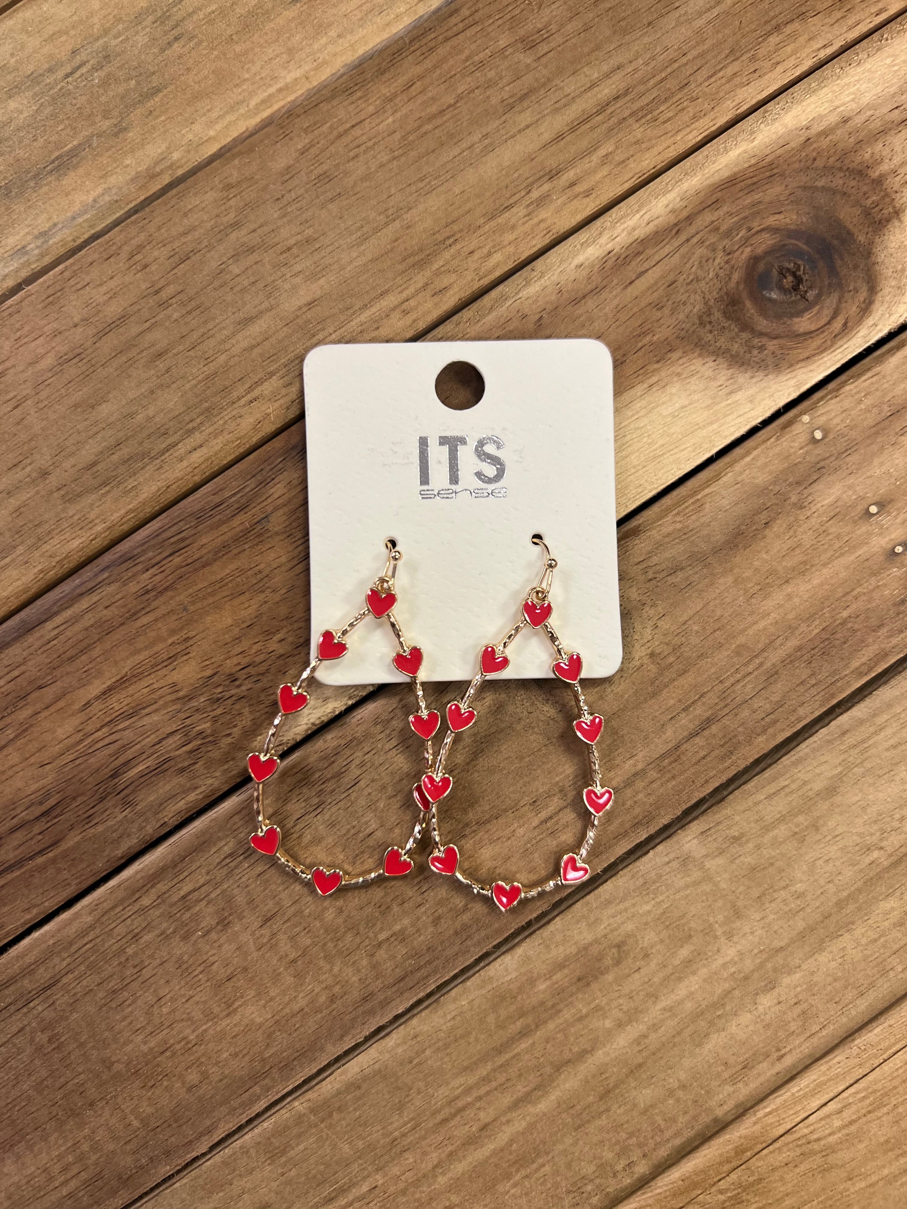 Red Heart Earrings