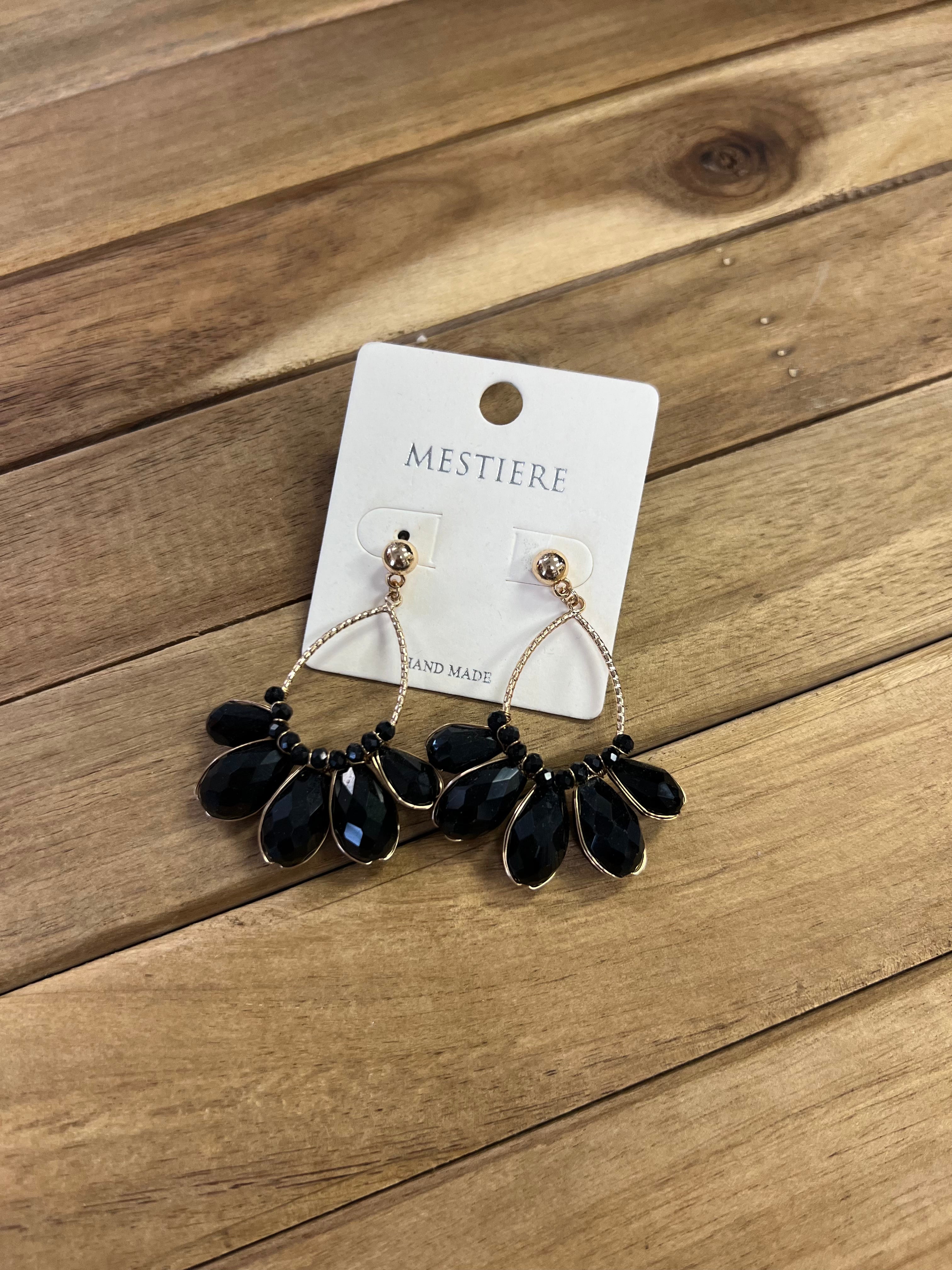 Black Drop Earrings