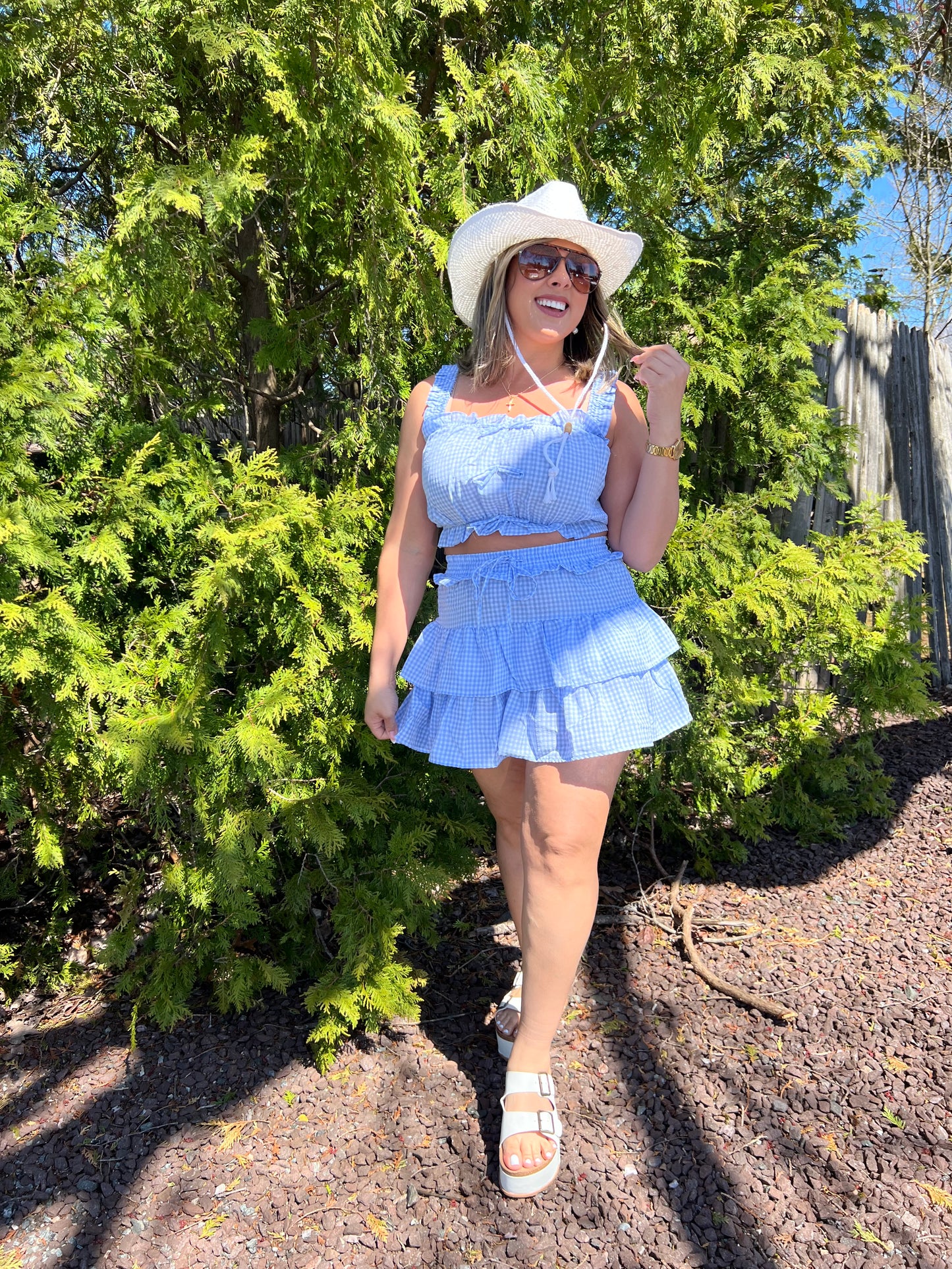 Blue Plaid Set