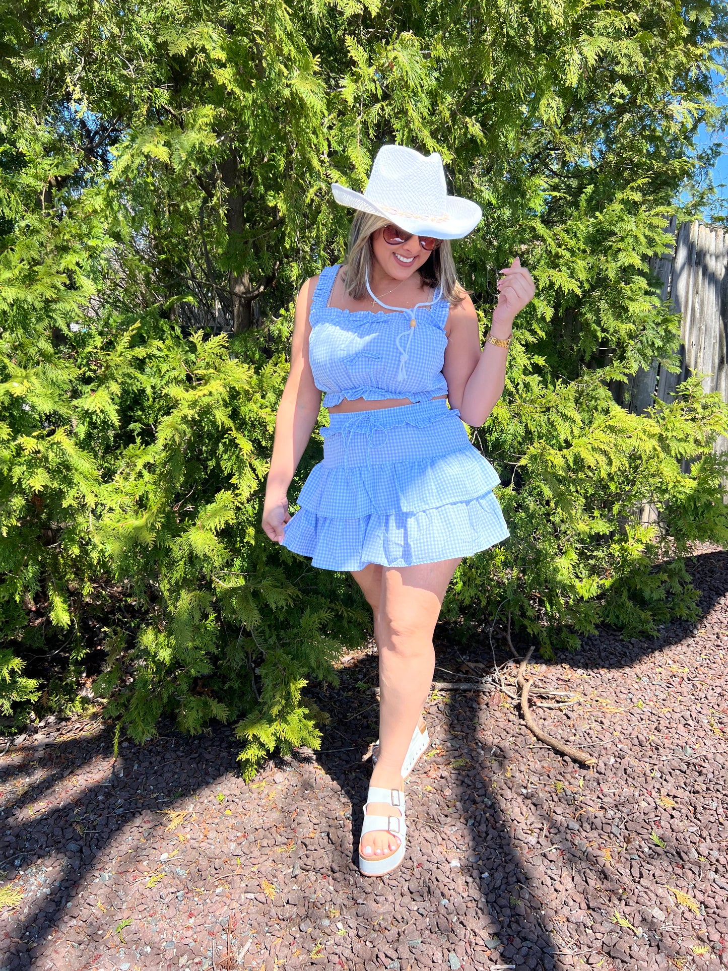 Blue Plaid Set