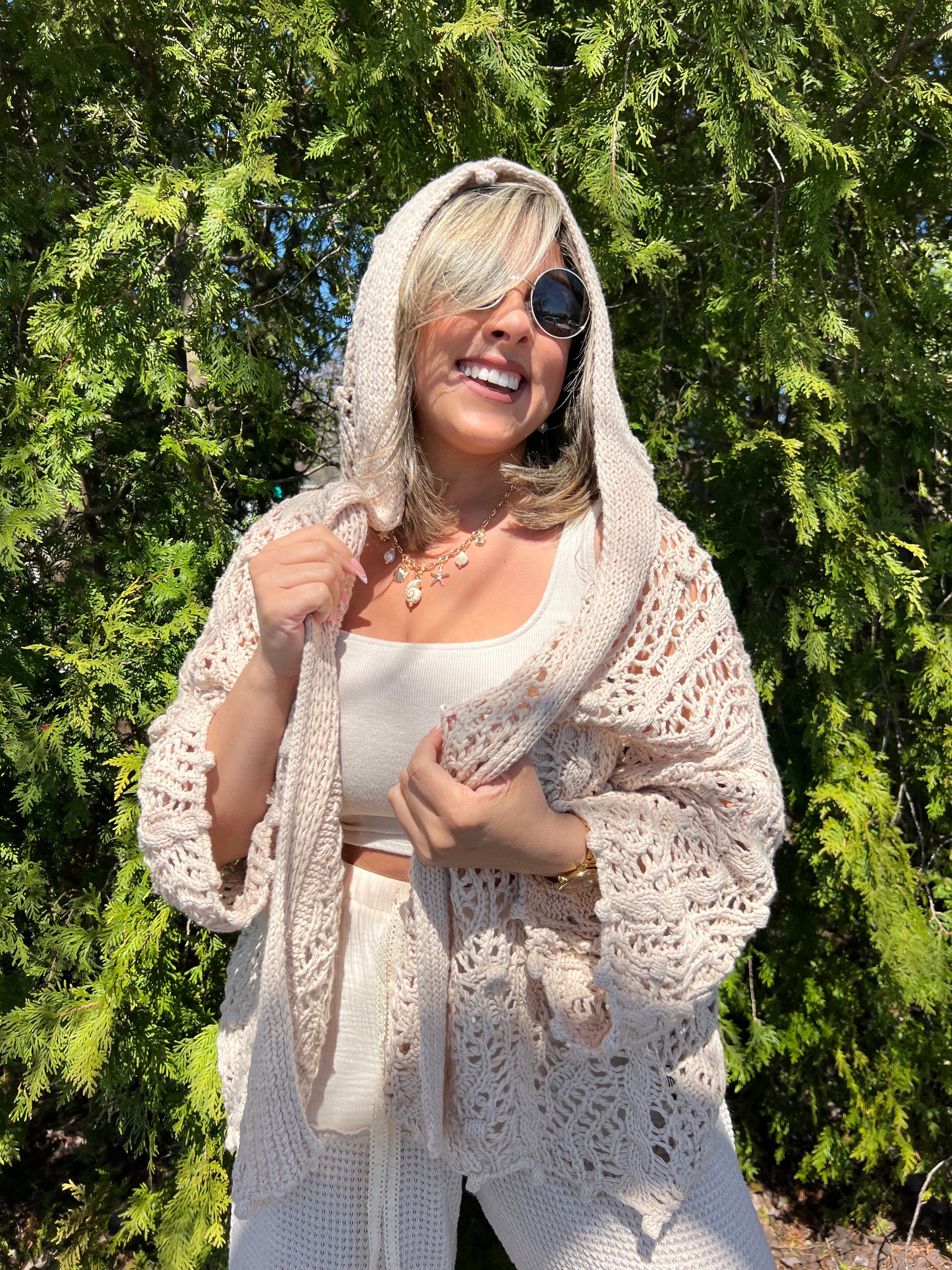 POL Boho Hooded Cardigan