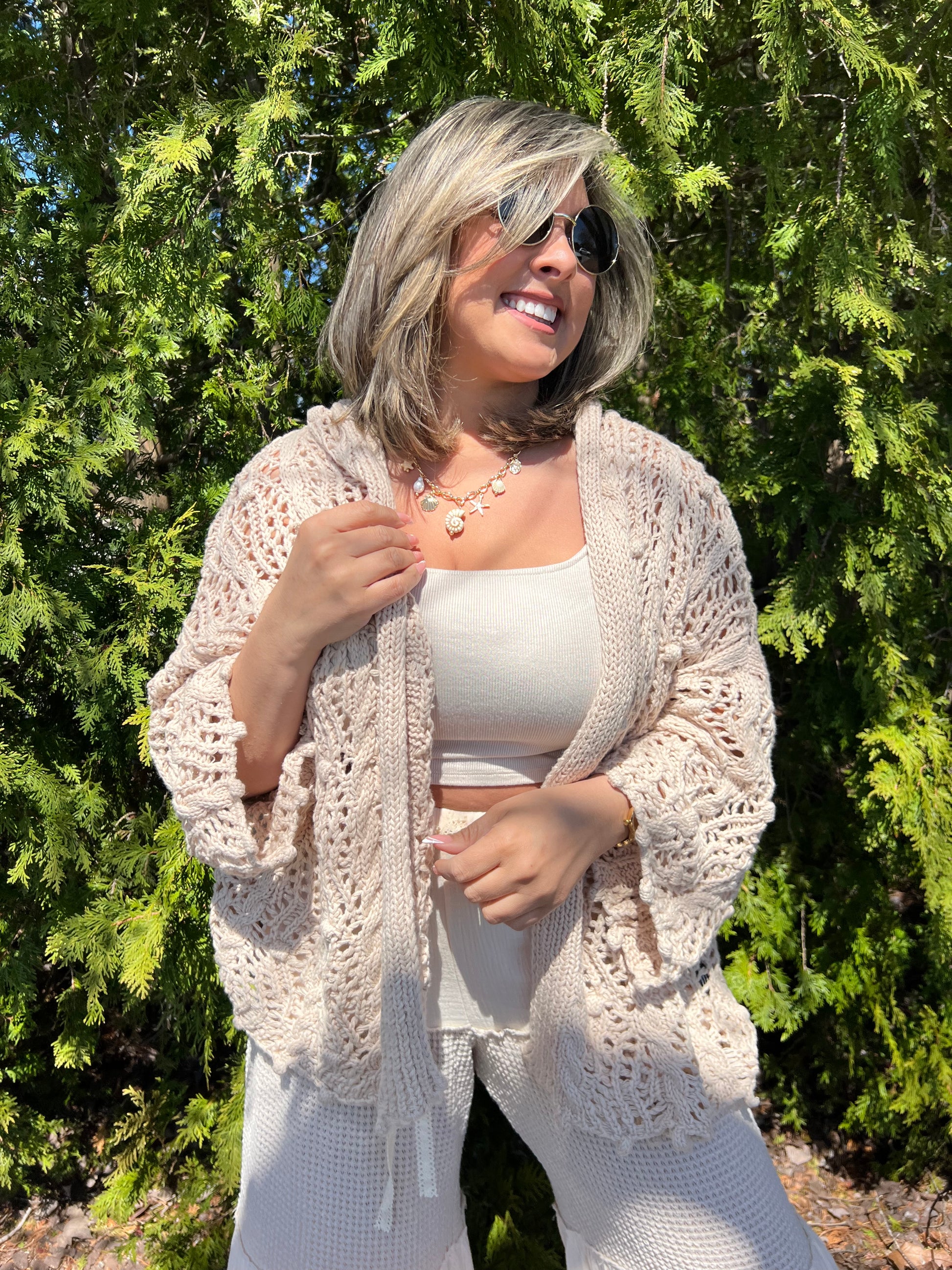 POL Boho Hooded Cardigan