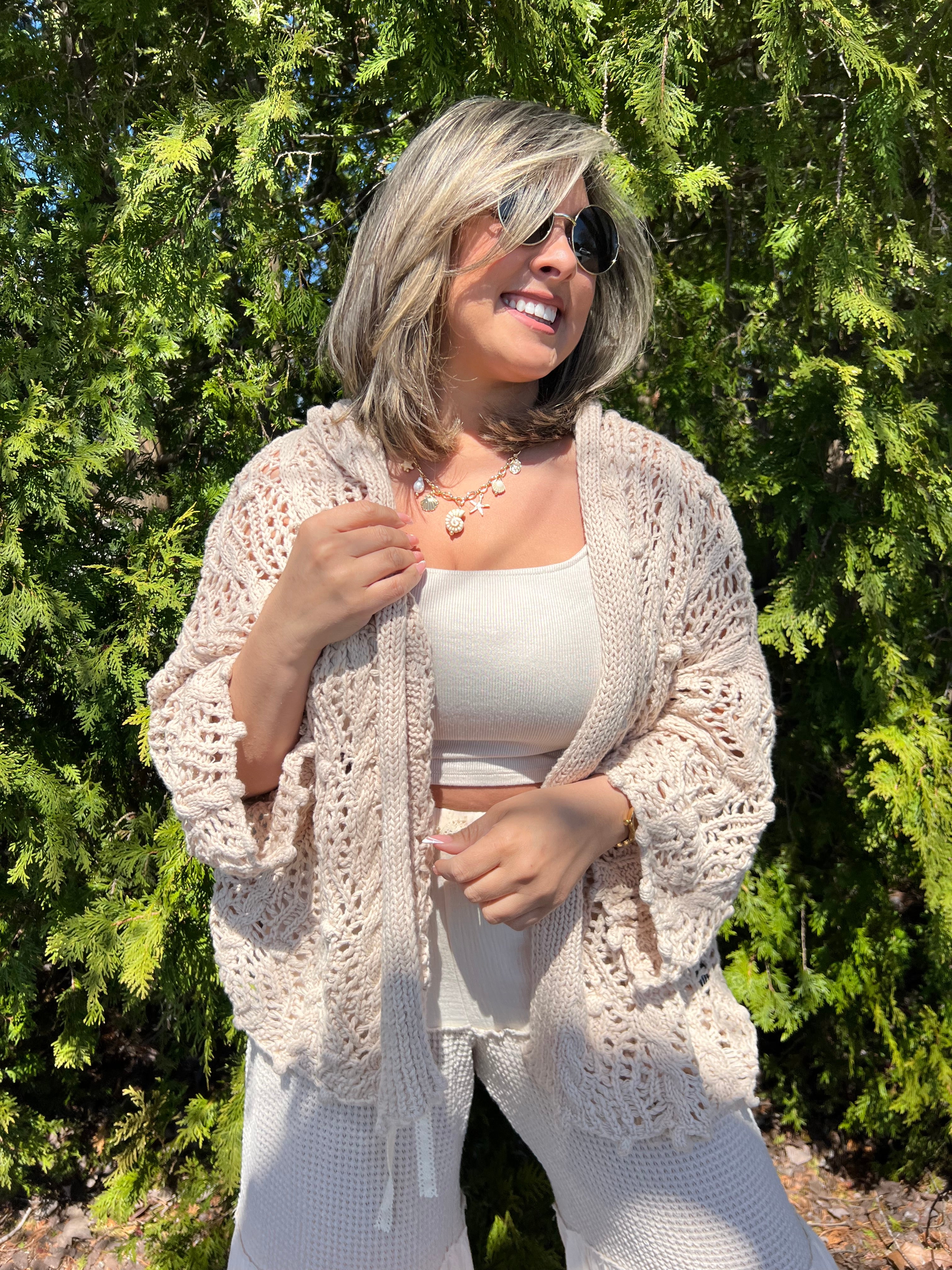 POL Boho Hooded Cardigan