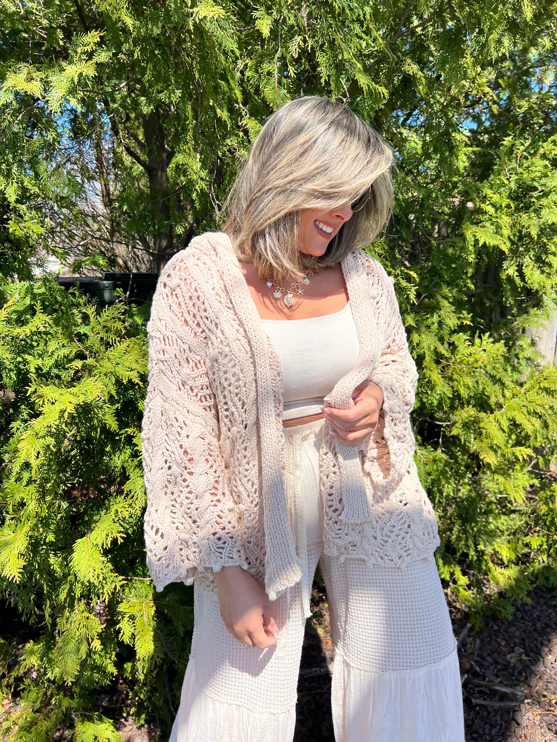 POL Boho Hooded Cardigan