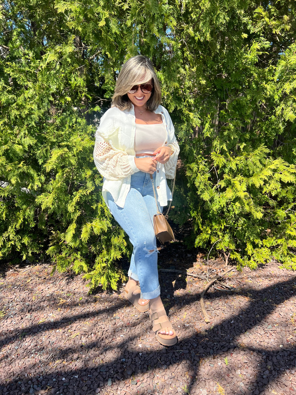 Cello High Waisted Straight Leg Jeans