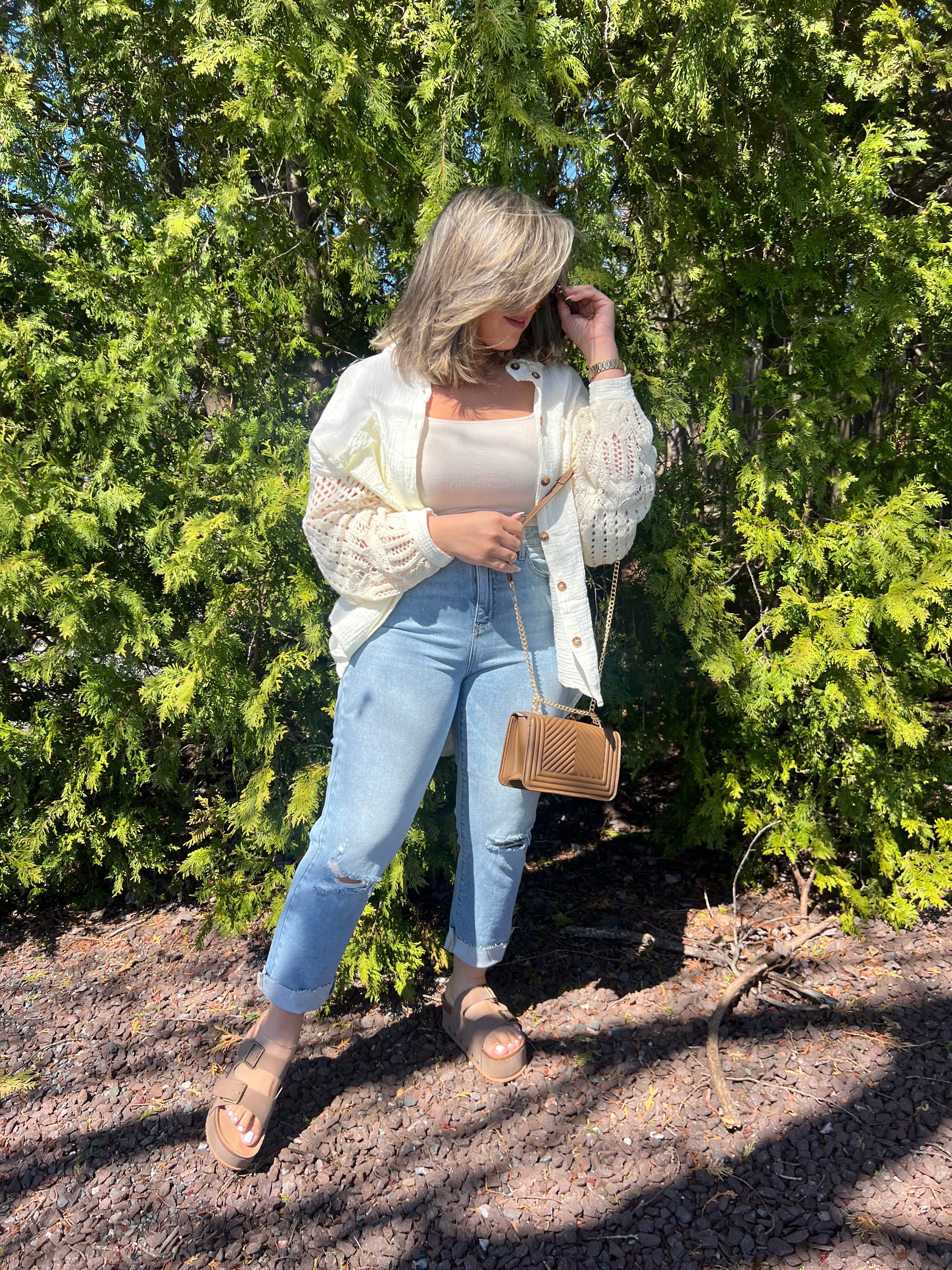 Cello High Waisted Straight Leg Jeans