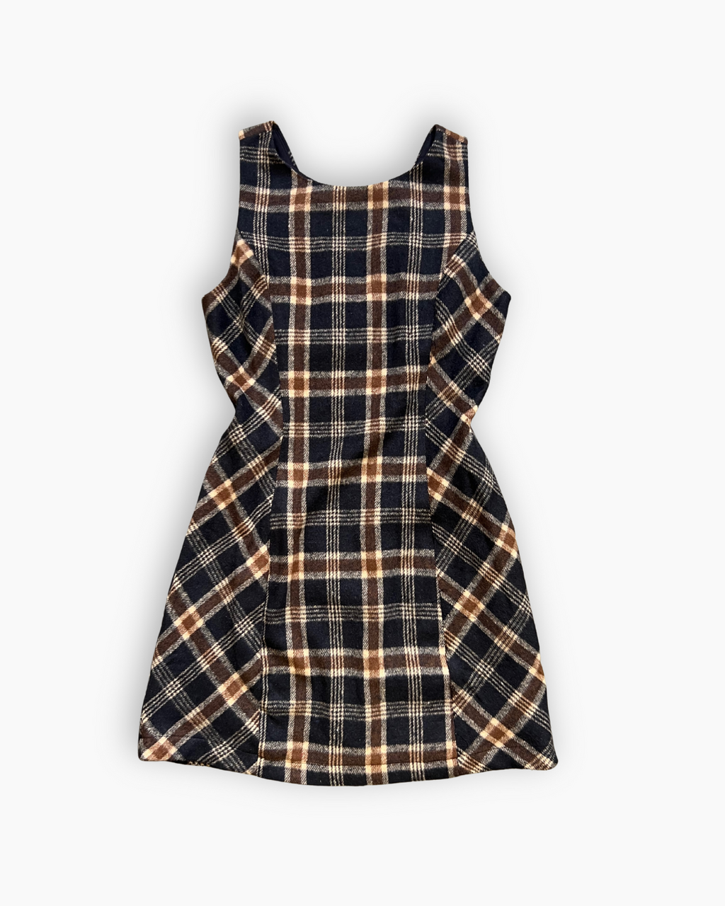 Navy Plaid Dress
