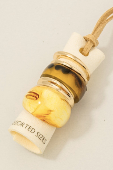 Metallic Band Rings Set